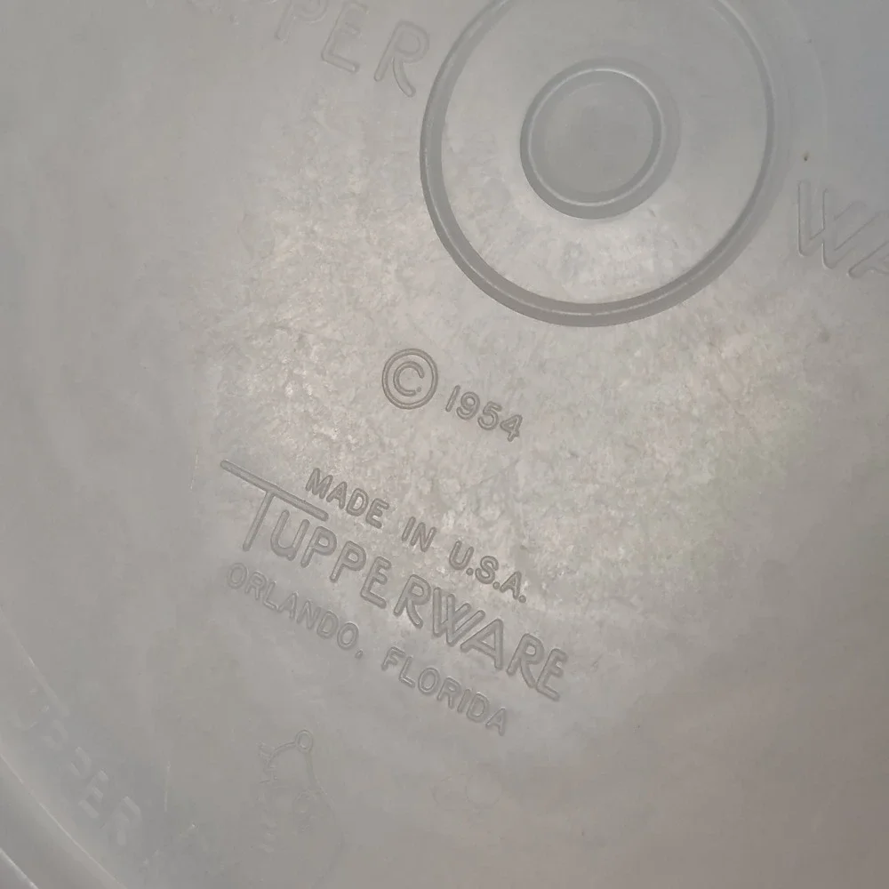 Vintage Tupperware Dip-N-Serve 1954‎ White Serving Tray Platter with Bowl, Lid